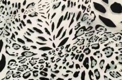 Polyester digital print 豹纹印花面料