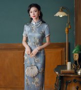 品牌季蒂18夏 优雅真丝旗袍折扣走份