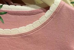 双面罗纹波浪花边袖口衣领下摆等服装等拉架弹力面料