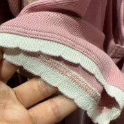 双面罗纹波浪花边袖口衣领下摆等服装等拉架弹力面料